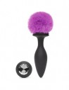 Happy Rabbit Rechargeable vibrating butt plug black and purple Large