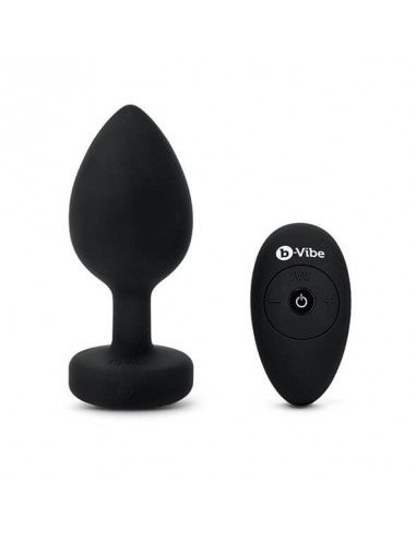 B-vibe Vibrating jewel plug XXL Black