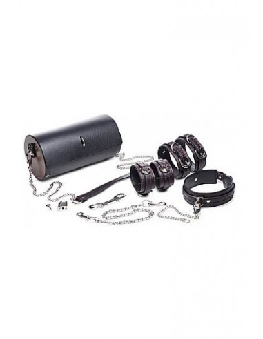 Master Series Kinky clutch black bondage set with carrying case
