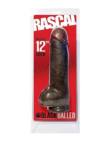 RascalToys Black Balled 12 dildo 30.5 cm Brown