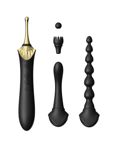 Zalo Bess 2 Heating clitoral massager with 4 attachment black