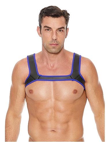 Ouch Neoprene harness blue S/M