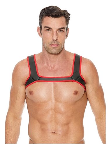 Ouch Neoprene harness red S/M