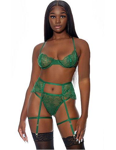 Forplay Blooming Season lingerie set Emerald S