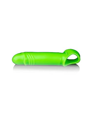 RealRock Smooth stretchy penis sleeve Glow in the dark Neon green