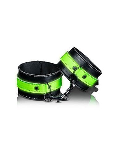 Ouch Ankle cuffs Glow in the dark Neon green black