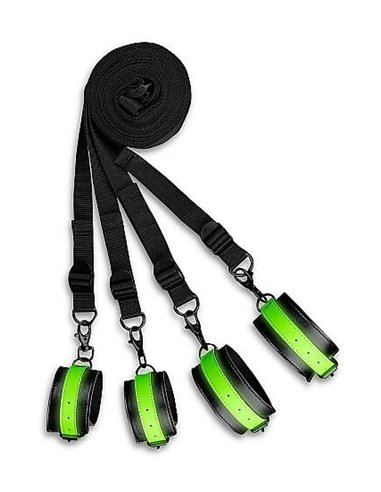 Ouch Bed Bindings restraint kit Glow in the dark