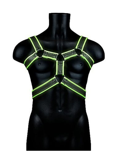 Ouch Body harness Glow in the Dark S/M
