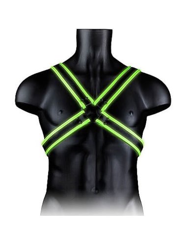 Ouch Cross harness Glow in the dark Neon L/XL