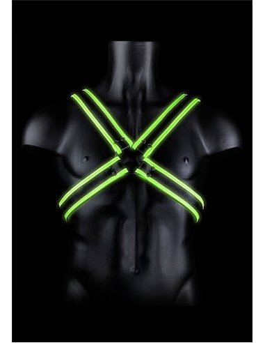 Ouch Cross harness Glow in the dark Neon S/M