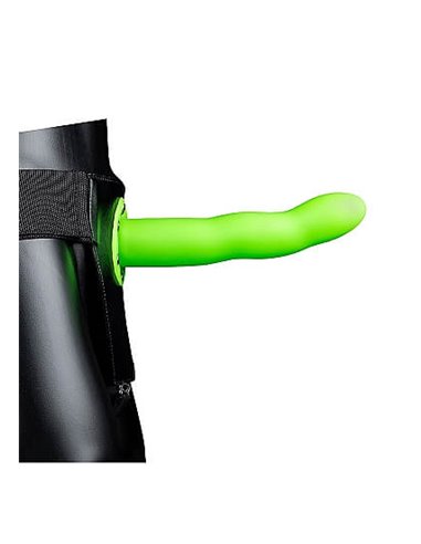 Ouch Curved hollow strap-on 20 cm GitD Neon
