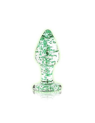 Ouch Glass butt plug Glow in the dark Large clear