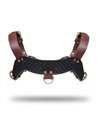 Liebe Seele Leather Chest Harness Black, brown & Gold M/L