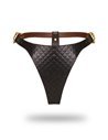 Liebe Seele Leather Thong Black, Brown and Gold M