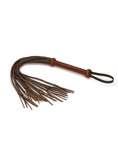 Liebe Seele Leather Flogger with strings Black and Brown