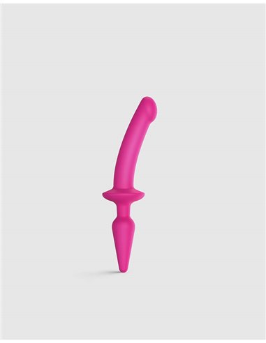 Strap-on-me Semi Realistic switch plug-in 2 in 1 dildo and butt plug Pink S