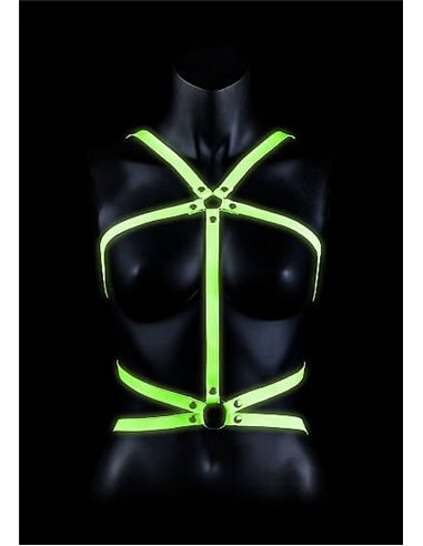 Ouch Body harness Glow in the dark neon S/M