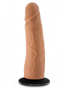 Lock on Dynamite 7 inch dildo with suction cup Adapter Mocha