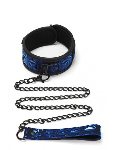 Whipsmart Diamond collar and leash Blue