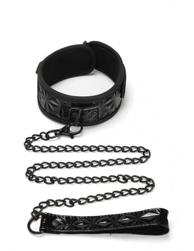 Whipsmart Diamond collar and leash Black