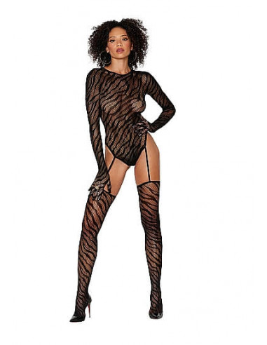 Dreamgirl Teddy bodystocking with finger gloves One size