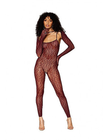 Dreamgirl Catsuit bodystocking and shrug Diamond One size