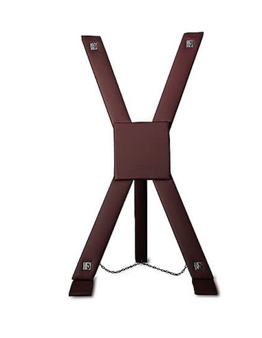 Ouch BDSM Bondage crotch with Brown imitation leather