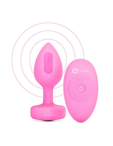 B-vibe Vibrating heart plug SM Pink