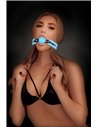 Whipsmart Glow in the dark Silicone ball gag blue