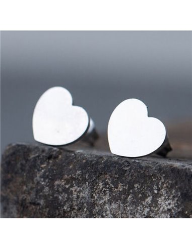 Silver colored earrings Hearts