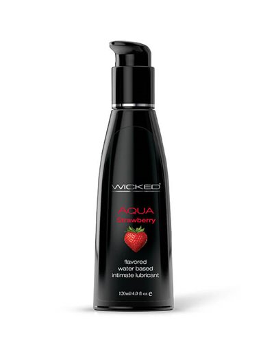 Wicked Aqua Strawberry Flavored lube 120 ml