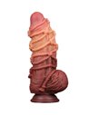 LoveToy Extreme dildo with Rope Pattern 24 cm brown nude