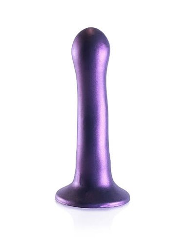 Ouch Ultra Soft Silicone Curvy G-spot Dildo 17 cm Metallic Purple